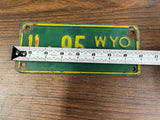 VTG Original 1970 Wyoming Motorcycle License Plate 11-95 Harley Indian