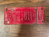 VTG Original 1967 Wyoming Motorcycle License Plate 11-118 Harley Indian