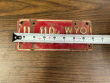 VTG Original 1967 Wyoming Motorcycle License Plate 11-118 Harley Indian