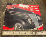 Vtg 1937 Ford V8 Brochure Literature Sedan Cabriolet Coupe Roadster Book Hot Rod