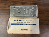 VTG NOS 1967 Illinois Motorcycle License Plate Harley FLH Honda never mounted!