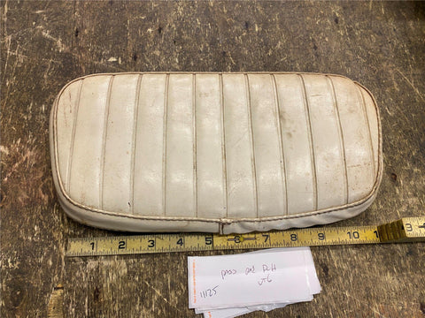 Vtg Buddy Seat Passenger Pad White XLH Ironhead sportster Shovelhead Panhead OEM