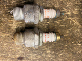 Vtg C-7 Champion Spark Plugs Lot Flathead Ford 1930's Rebuildable Old Skool