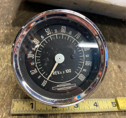 Vtg Tachometer Gauge XLH Ironhead sportster Shovelhead OEM 3 5/8 60's XLCH 900