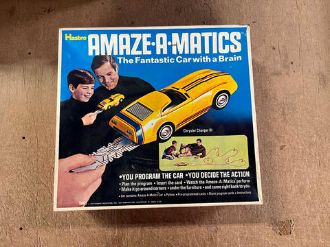 1969 Amaze-A-Matics Pre RC Toy Car Brain Punch Card Hasbro Chrysler Charger III