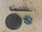 Vintage OEM Lot Of 3 Cadillac Car Logo Hubcap, Trunk, & Side Emblems