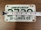 VTG Original 1956 Illinois Motorcycle License Plate 2730 Harley Indian