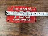 VTG Original 1957 Illinois Motorcycle License Plate 136 Harley Indian