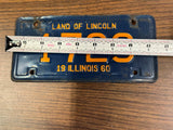 VTG Original 1960 Illinois Motorcycle License Plate 1729 Harley Indian