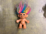 Vintage Russ Lucky Rainbow Lottery Troll Doll Figure Doll Toy 3"