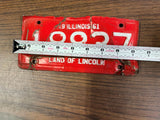 VTG Original 1961 Illinois Motorcycle License Plate 18837 Harley Indian
