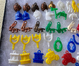 Lot Cracker Jack Prizes Charms Indian Liberty bell Western Toy Boxing Glove Vtg!