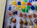 Lot Cracker Jack Prizes Charms Indian Liberty bell Western Toy Boxing Glove Vtg!