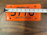 VTG Original 1969 Illinois Motorcycle License Plate 5770 Harley Indian 4 digit