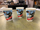 Vintage 1976 Lot of 3 King Kong Plastic Cup Movie Memorabilia