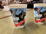 Vintage 1976 Lot of 3 King Kong Plastic Cup Movie Memorabilia