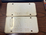 Vintage Original 1969 Ohio License Plate Set Of 2 RP 218 Man Cave