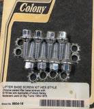 Chrome Tappet Lifter Block Hex Screw Kit Harley Panhead shovelhead FLH FX Glide