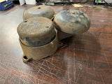 Vtg Antique Early 1900s Made In USA Heavy Duty Cast Iron Dual Fire Alarm Bells