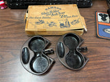 Vintage 1940s Made In USA Samson Glass Holder And Ashtray Set In Orig Box