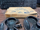 Vintage 1940s Made In USA Samson Glass Holder And Ashtray Set In Orig Box