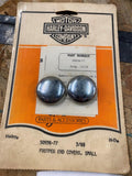 NOS Harley Chrome Footpeg Cap End Shovelhead FX Wide Glide Softail OEM Sportster