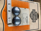 NOS Harley Chrome Footpeg Cap End Shovelhead FX Wide Glide Softail OEM Sportster