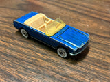 Vintage 1983 Mattel Hong Kong Hot Wheels 65' Mustang Convertible Blue