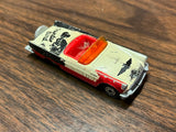 Vintage 1982 Made In Macau Matchbox 1957 Ford Thunderbird Diecast Car White