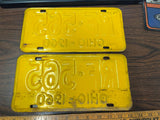 Vintage Original 1960 Ohio License Plate RF-565 Pair Of 2 Man Cave