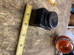 Vtg Carters Blue Stamp Pad In 2 oz Bottle Glass Collectible Office
