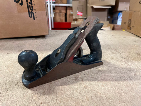 Vintage 1940s Made In USA Unbranded Smooth Bottomed Wood Plane Woodworking Tool