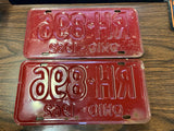 Vintage Original 1962 Ohio License Plate RH-896 Pair Of 2 Man Cave