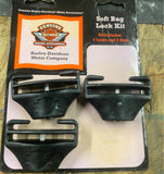 Vtg Harley Leather Soft Bag Saddlebag Latch Strap Buckle Sportster dyna softail
