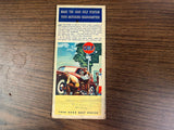 VTG 1940s Gulf Oil Company Pennsylvania State info/Road Map Pit Stop
