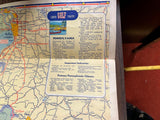 VTG 1940s Gulf Oil Company Pennsylvania State info/Road Map Pit Stop