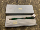 Sharp International ballpoint pen green marbled finish gold trim  Gift Box NOS