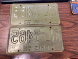 Vintage Original 1972 Ohio License Plate RL-3466 Pair Of 2 Man Cave
