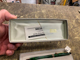 Sharp International ballpoint pen green marbled finish gold trim  Gift Box NOS