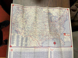 VTG 1940s Amoco Oil Company Pennsylvania State info/Road Map Pit Stop