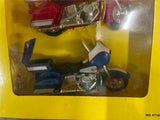 Vintage Matchbox Twin Pack Harley Davidson Electra Glide Police Bikes 1995 FT6