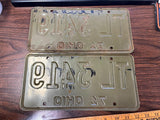 Vintage Original 1971 Ohio License Plate TL-3419 Pair Of 2 Man Cave