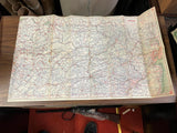 VTG 1940s Sterling Motor Fuels Pennsylvania State info/Road Map Pit Stop