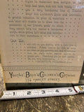 1883 Youth Boys Childrens Clothing Advertising Market St philly Antique ephemera