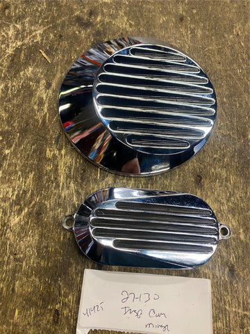 Vtg NOS Mirage Derby clutch & INspection Cover Harley softail Shovelhead 3 bolt!