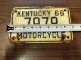 VTG 1966 Kentucky Motorcycle License Plate Shovelhead Honda Dream CB Lambretta