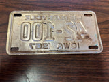 VTG Original 1967 Iowa Motorcycle License Plate 42-100 Harley Indian