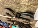 Vtg Metal Industrial Heavy Pulley Block Tackle Hook Barn Decor 7"