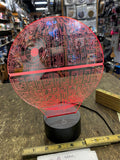 Star Wars Death Star Lamp Multi color Collectible Illusion Light Display Desk!