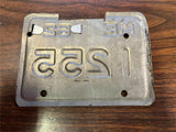 VTG Original 1965 Maine Motorcycle License Plate 1255 Harley Indian front & Rear